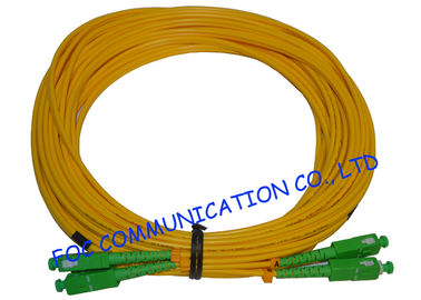 PVC SM الألياف البصرية التصحيح الكابلات SC / APC دوبلكس انخفاض خسارة الإدراج
