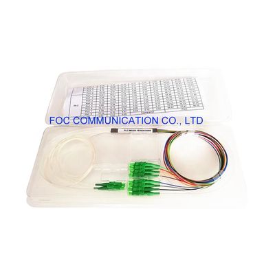 FTTX 1 × 8 Fiber PLC Splitter 1650nm CATV مع موصل LC APC