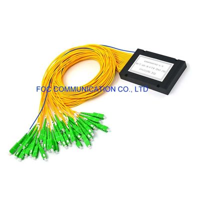 SC APC 1 × 32 FTTX وحدة تقسيم الألياف الضوئية ABS نوع منخفض PDL