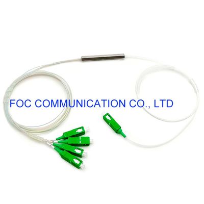 أنبوب صغير منخفض PDL 1 × 4 PLC الفاصل G.657A PVC SC APC موصلات