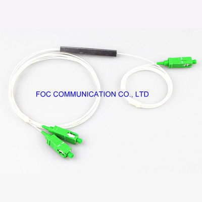 أنظمة الكيبل التلفزيوني SC APC Ftth Plc Splitter 1 * 2 Micro Steel Tube G657A