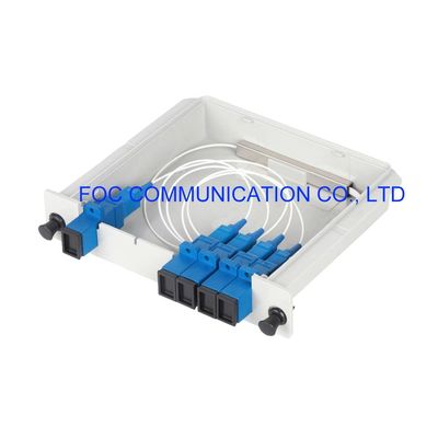 التوحيد العالي 1 × 4 منخفض PDL PLC كاسيت الألياف SC UPC 1260nm