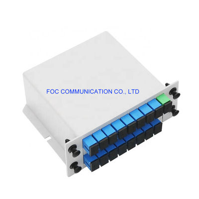 SC UPC 1650nm الألياف البصرية الفاصل PLC 1 × 16 1.5dB التوحيد