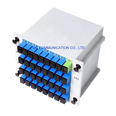 FTTX الكيبل التلفزيوني الألياف الضوئية PLC الفاصل SC UPC 1 × 32 PLC الفاصل