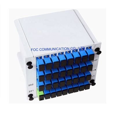 FTTX الكيبل التلفزيوني الألياف الضوئية PLC الفاصل SC UPC 1 × 32 PLC الفاصل