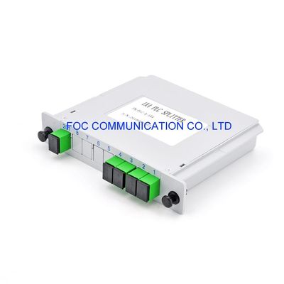 أنظمة FTTX DWDM CWDM Fiber PLC Cassette SC APC 1 × 4 Plc Splitter