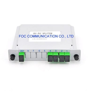 أنظمة FTTX DWDM CWDM Fiber PLC Cassette SC APC 1 × 4 Plc Splitter