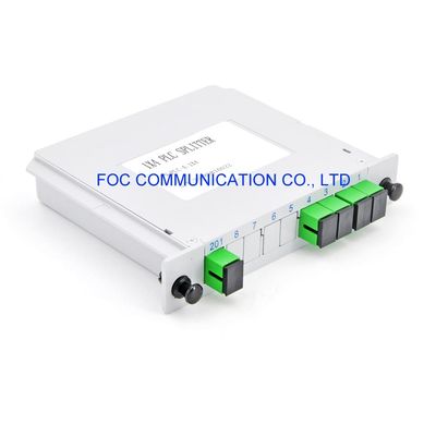 أنظمة FTTX DWDM CWDM Fiber PLC Cassette SC APC 1 × 4 Plc Splitter