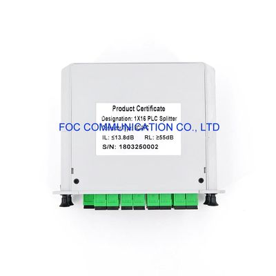 CATV 1650nm 1 × 8 PLC Splitter Cassette SC APC PON FTTX Networks