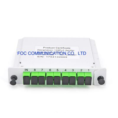 CATV 1650nm 1 × 8 PLC Splitter Cassette SC APC PON FTTX Networks