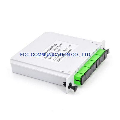 CATV 1650nm 1 × 8 PLC Splitter Cassette SC APC PON FTTX Networks