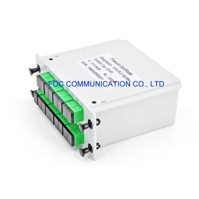 PON FTTX 1650nm Fiber PLC Splitter SC APC 1 × 16 فقدان إدخال منخفض