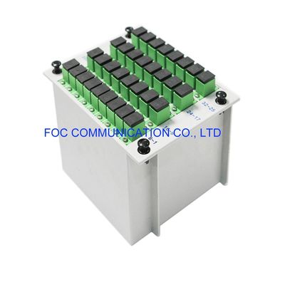 الكيبل التلفزيوني 1650nm الألياف الضوئية الفاصل كاسيت SC APC 1 × 32 PLC الفاصل
