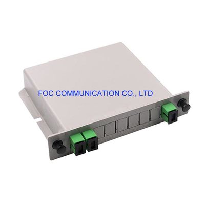 حامل SC APC 1 × 2 PLC Splitter 650nm قابل للتركيب لشبكات PON CATV