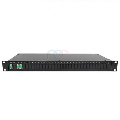 FC APC Fiber PLC Splitter Low PDL 1 × 2 محملة بالكامل لـ PON CATV