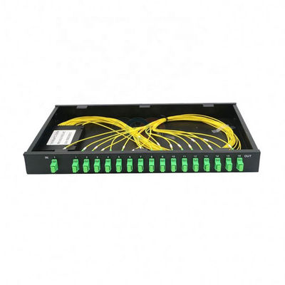 وحدة PDL 1260nm Rack Mount PLC Splitter 1 RU 19 &quot;1x16 SC APC