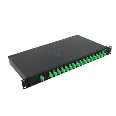 1x16 FTTH Passive PLC Splitter 1 RU 19 &quot;Rack Mount SC APC Low PDL