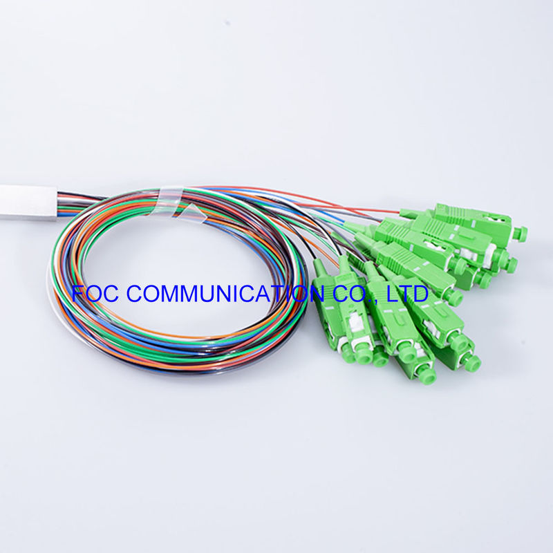 شبكات الاتصالات الألياف PLC الفاصل LSZH 1x8 SC APC موصل منخفض PDL