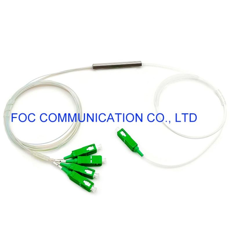 أنبوب صغير منخفض PDL 1 × 4 PLC الفاصل G.657A PVC SC APC موصلات