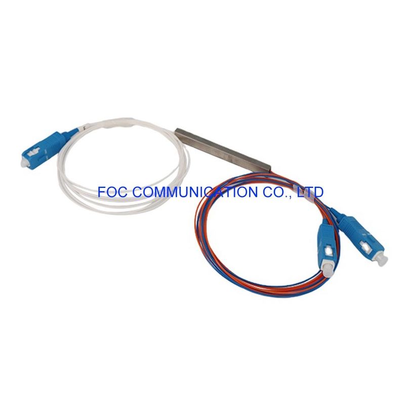 CATV LAN SM LSZH 1x2 PLC Splitter Mini Tube 1650nm لشبكات FTTH