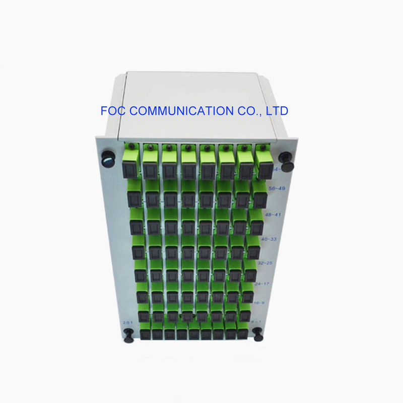 PON FTTX 1 × 64 CATV Plc Splitter Module SC APC DWDM Fiber Optic Splitter Box