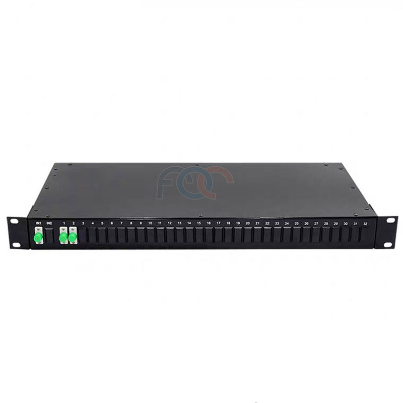 FC APC Fiber PLC Splitter Low PDL 1 × 2 محملة بالكامل لـ PON CATV
